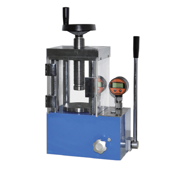 24T XRF Pellet Press with Safety Cover & Digital Pressure Gauge