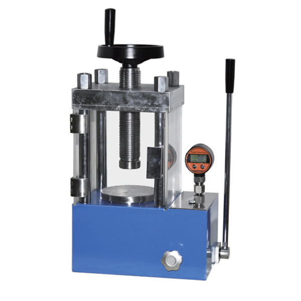 40T Manual Powder Pressing Machine with Safety Cover & Digital Gauge
