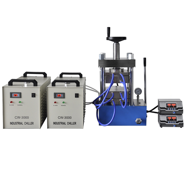 500℃ 60T Flat Hot Hydraulic Press with 180*180mm Heating Platens