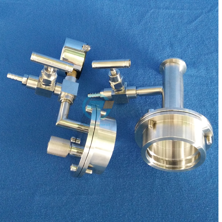 50mm Tube Vacuum Sealing Assembly w/ KF-25 Port & 1/4" Feedthrough