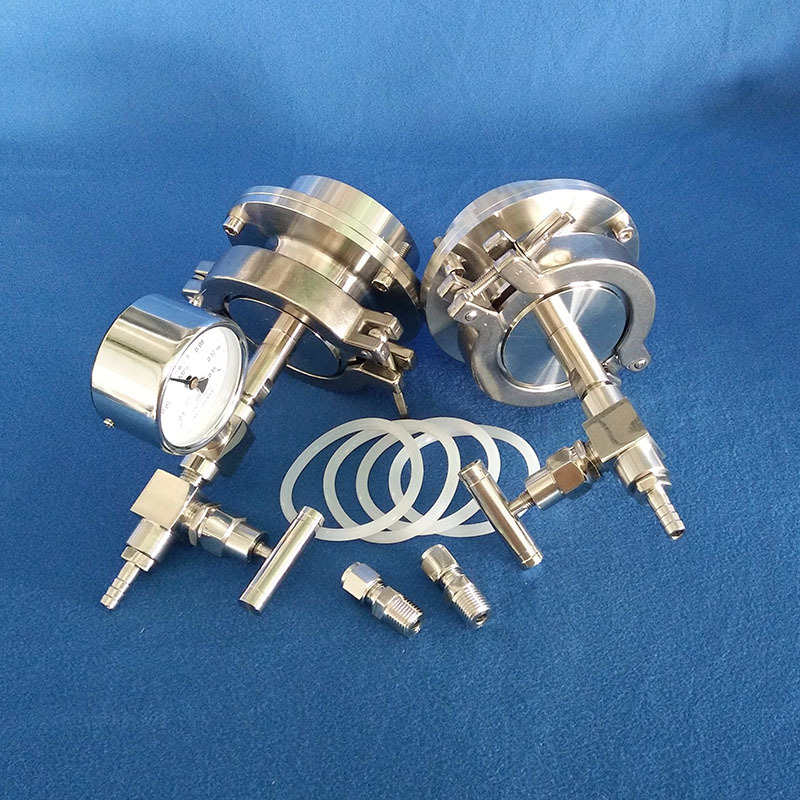 60mm dia Tube Quick Clamp Vacuum Sealing Assembly with KF50 Vaccum Port 
