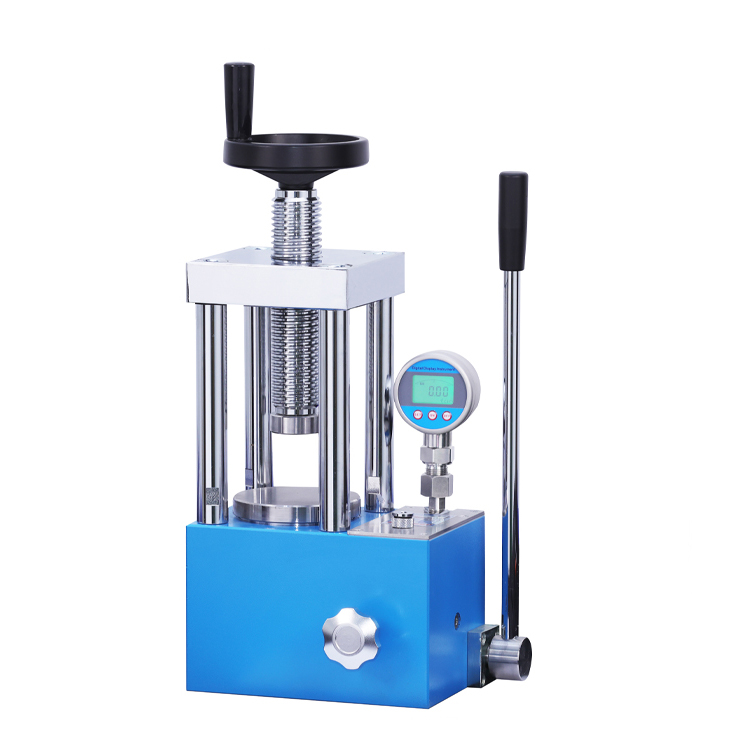 24T Manual Hydraulic Laboratory Press with Digital Pressure Gauge