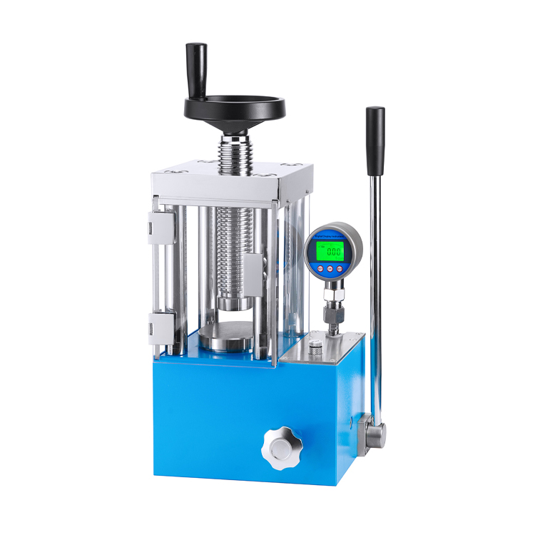 15T Manual Hydraulic Press with Safety Cover & Digital Pressure Guage